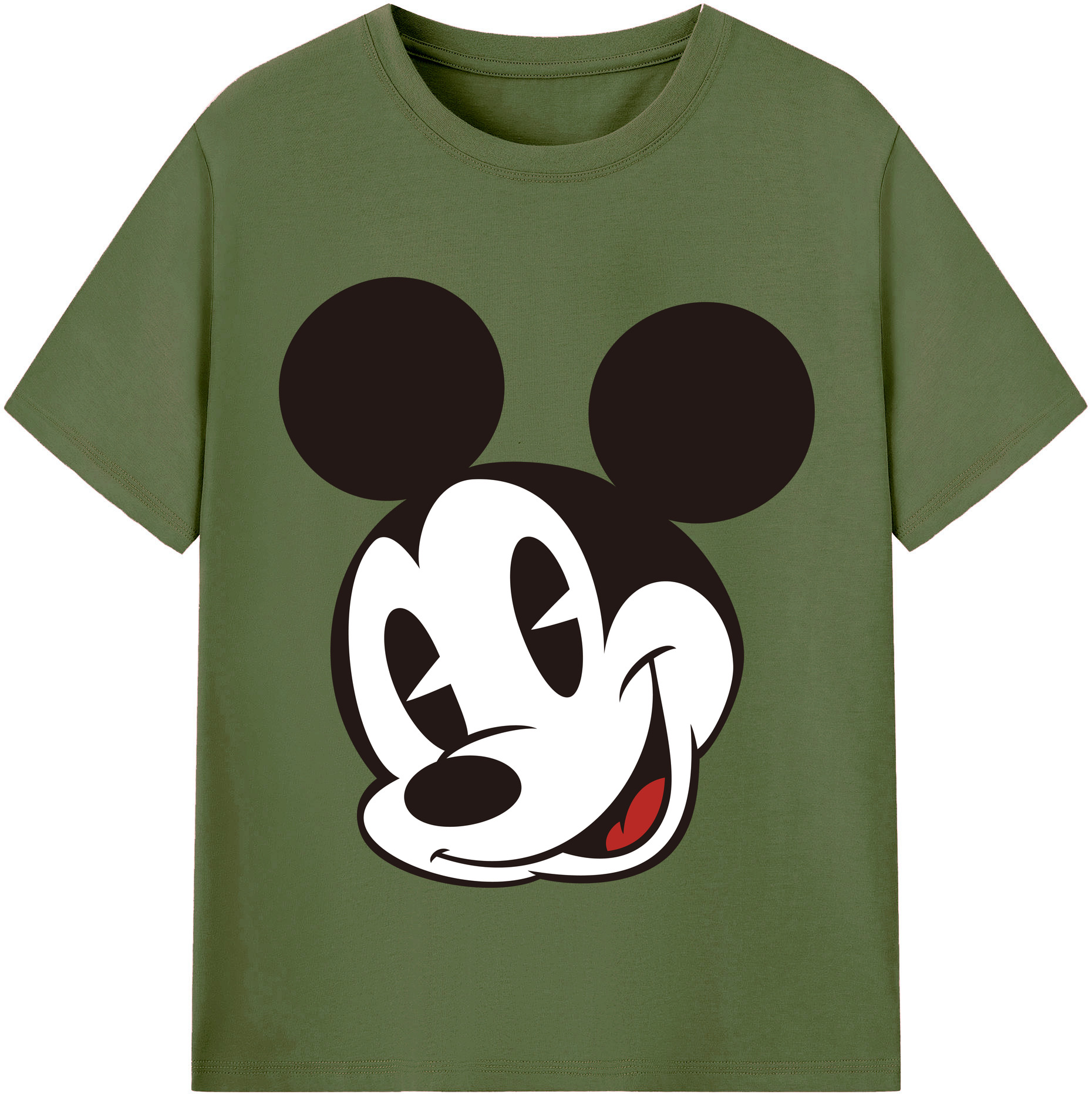（画像用） ミッキーマウス Mickey Mouse 綿100％半袖Tシャツ（フロントプリント）